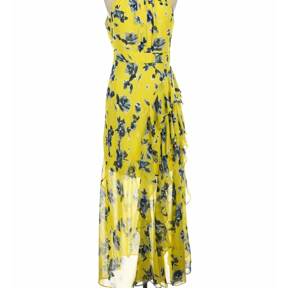 Eliza J Yellow and Blue Floral Ruffle Dress - Picture 2 of 2